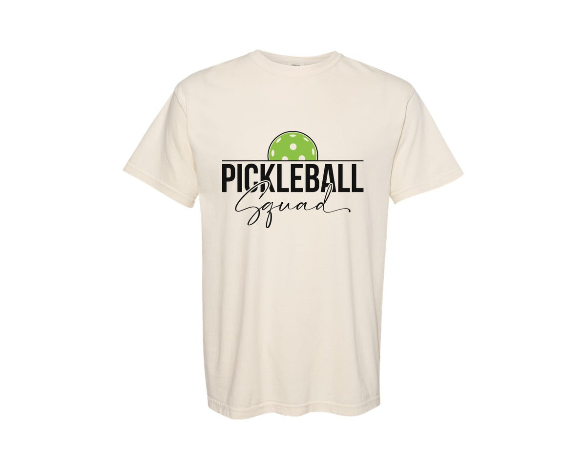brand:Comfort Colors|color:Ivory|Pickleball Squad Design Graphic T-Shirt