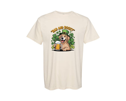 brand:Comfort Colors|color:Ivory|Bad And Boozy Cute Bear Graphic T-Shirt