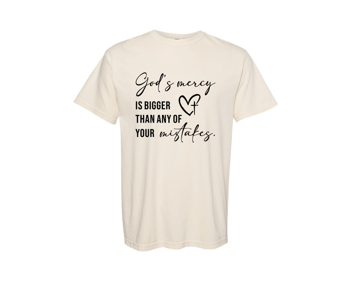 brand:Comfort Colors|color:Ivory|God Is Bigger Design Christian Graphic T-Shirt