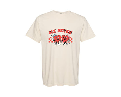 brand:Comfort Colors|color:Ivory|Six Seven Valentine Couple Boy And Girl Graphic T-Shirt