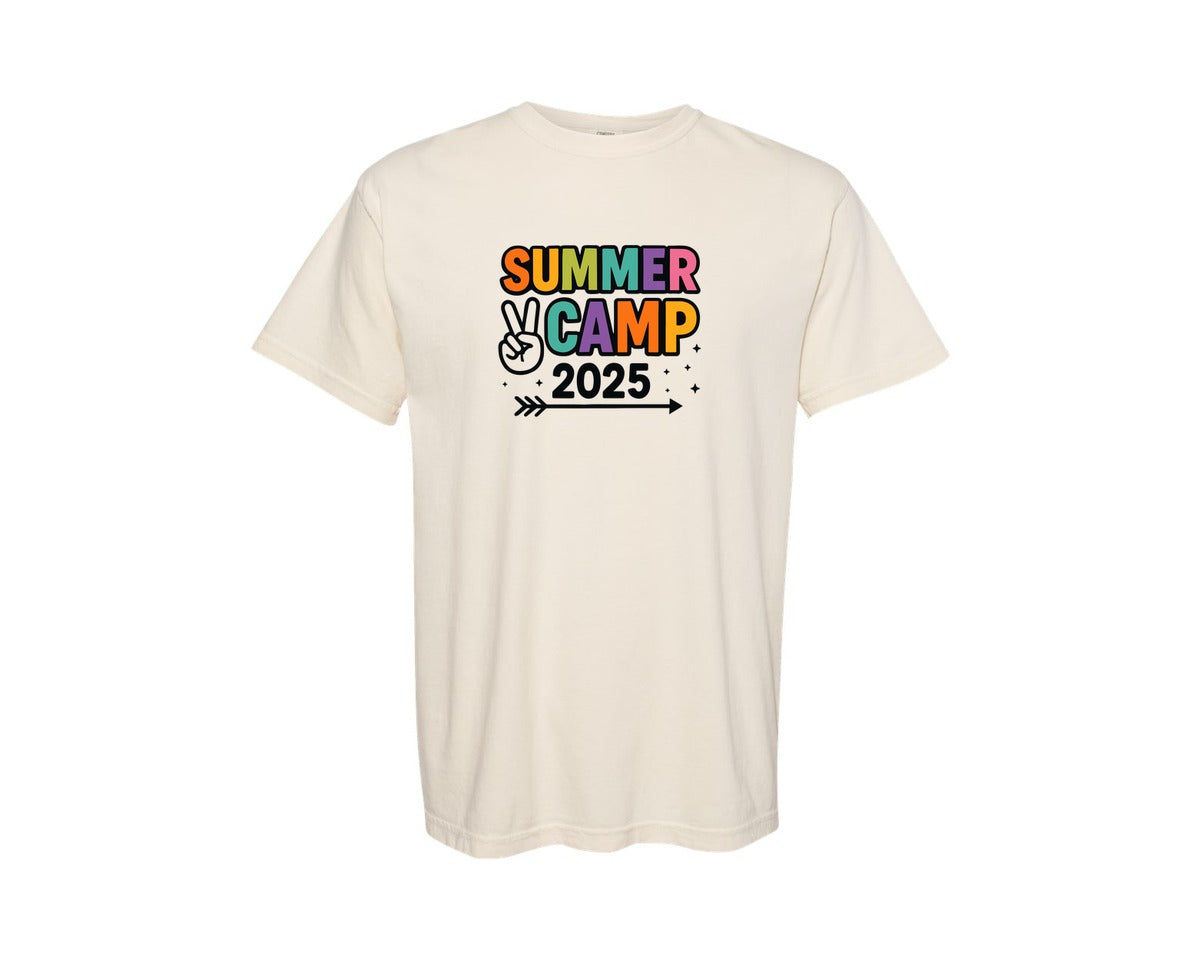 brand:Comfort Colors|color:Ivory|Summer Camp 2025 Fun Youth Camp Shirt Graphic T-Shirt