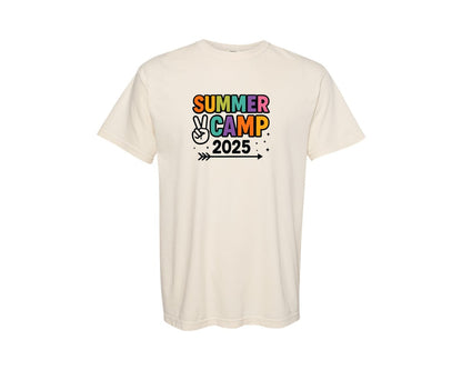 brand:Comfort Colors|color:Ivory|Summer Camp 2025 Fun Youth Camp Shirt Graphic T-Shirt