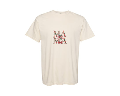 brand:Comfort Colors|color:Ivory|Floral Mama Coquette Floral Mama Pn Graphic T-Shirt