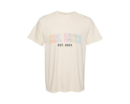 brand:Comfort Colors|color:Ivory|Future Mrs Smith Engagement Graphic T-Shirt