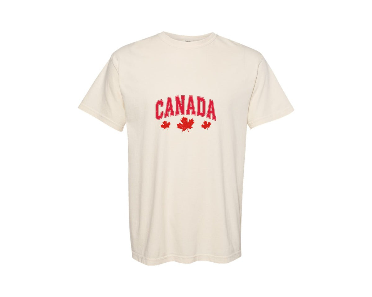 brand:Comfort Colors|color:Ivory|Canada Maple Leaf Canada Graphic T-Shirt