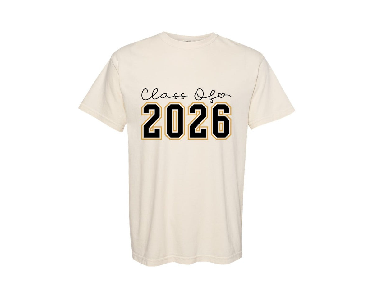 brand:Comfort Colors|color:Ivory|Class Of 2026 Graduation 2026 2 Graphic T-Shirt