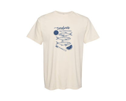 brand:Comfort Colors|color:Ivory|Sardines Graphic T-Shirt