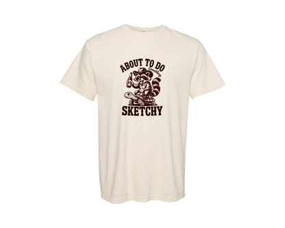 brand:Comfort Colors|color:Ivory|Funny Raccoon Shirt Design Raccoon 3 Graphic T-Shirt