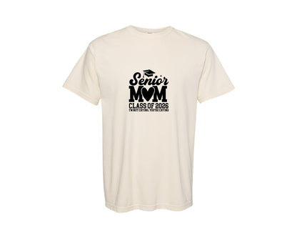 brand:Comfort Colors|color:Ivory|Senior Mom 2026 Graduation Proud Mama 2 Graphic T-Shirt