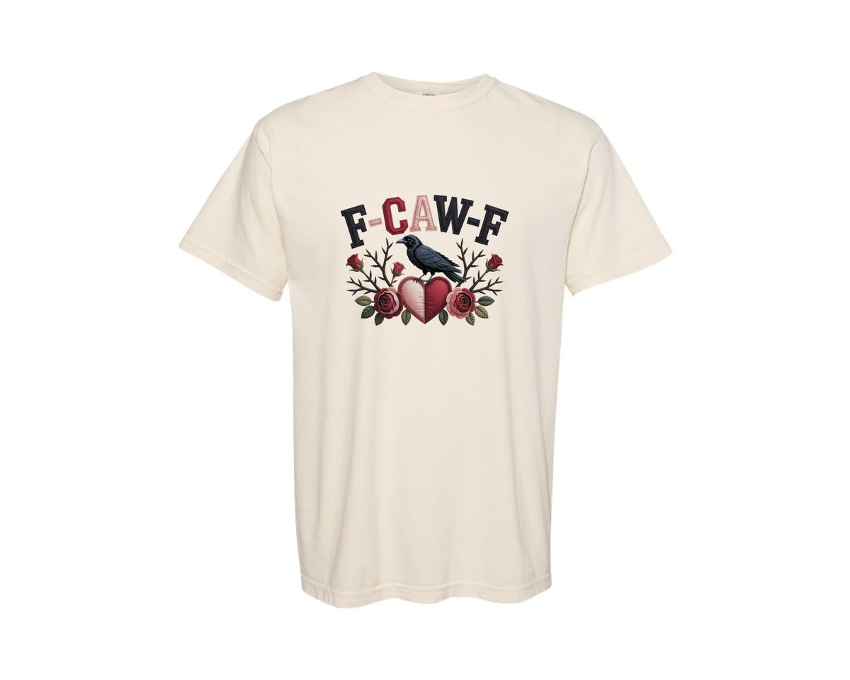 brand:Comfort Colors|color:Ivory|Crow Raven Anti Valentine F Caw F 6 Graphic T-Shirt