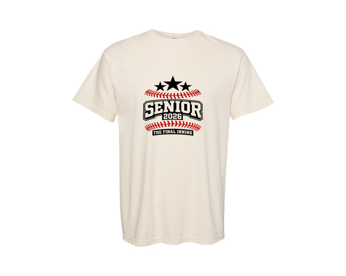 brand:Comfort Colors|color:Ivory|Senior 2026 Baseball Final Inning Graphic T-Shirt