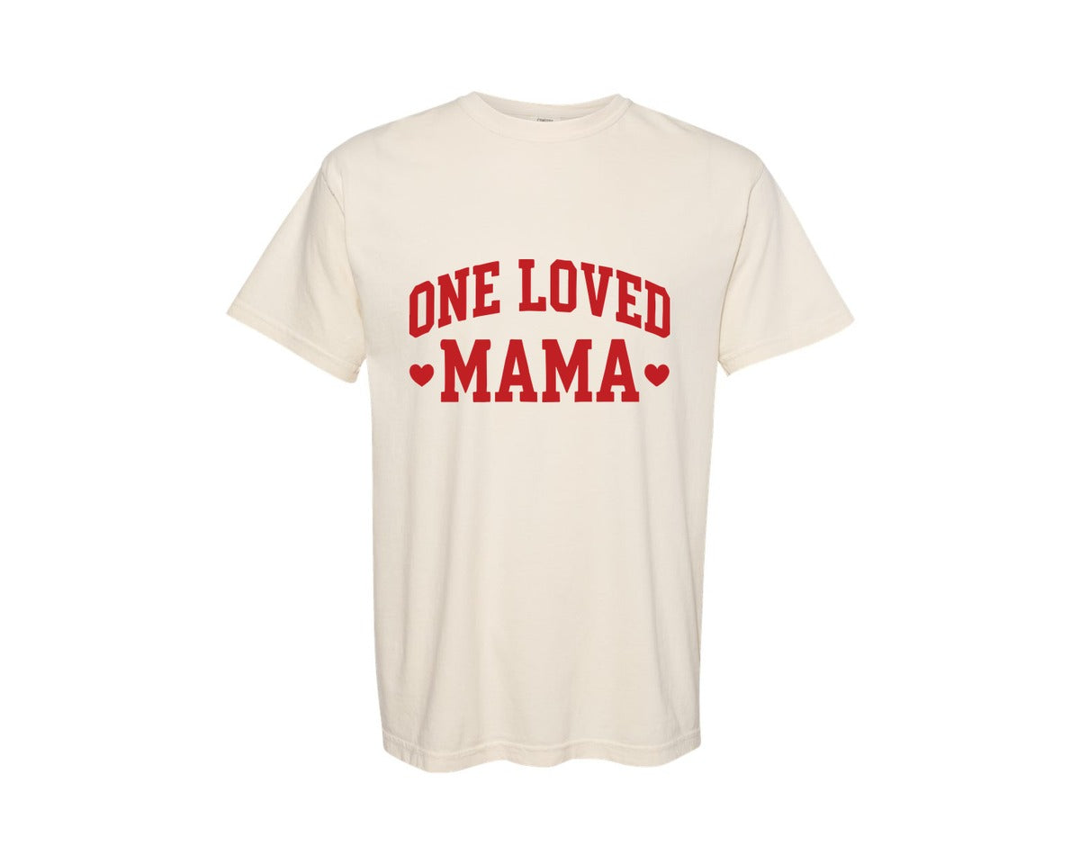 brand:Comfort Colors|color:Ivory|One Love Mama Valentine Graphic T-Shirt