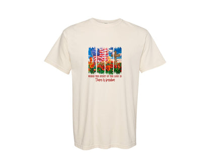 brand:Comfort Colors|color:Ivory|4Th Of July Christian Spirit Lord Graphic T-Shirt