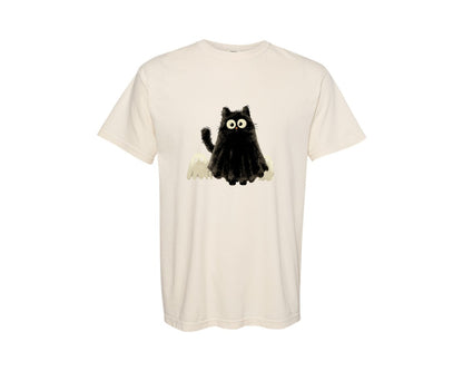brand:Comfort Colors|color:Ivory|Halloween Ghost And Cat 22 Graphic T-Shirt
