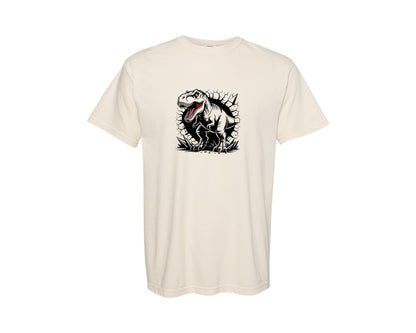 brand:Comfort Colors|color:Ivory|Roaring T Rex Breakout T Shirt Graphic T-Shirt
