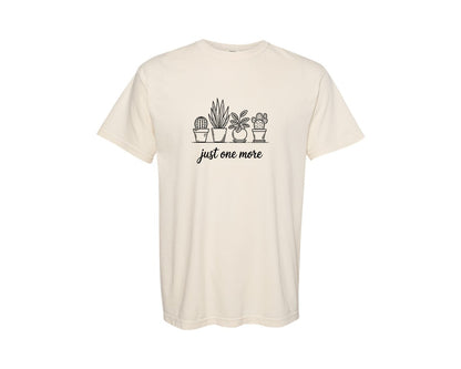 brand:Comfort Colors|color:Ivory|Just One More Plant Shirt Graphic T-Shirt