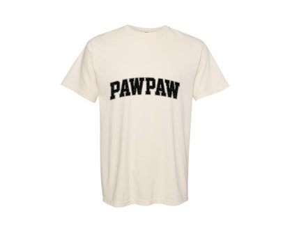brand:Comfort Colors|color:Ivory|Pawpaw Retro Varsity Graphic T-Shirt