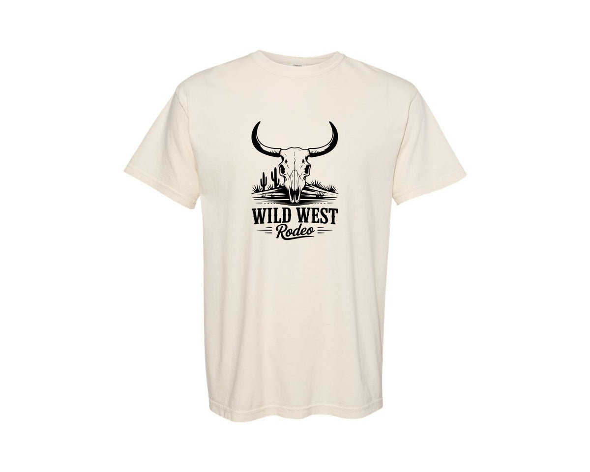brand:Comfort Colors|color:Ivory|Wild West Rodeo Vintage Cowboy Graphic T-Shirt