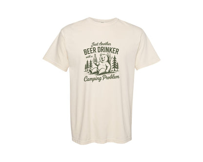 brand:Comfort Colors|color:Ivory|Just Another Beer Drinker With A Camping 4 Graphic T-Shirt
