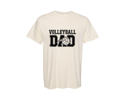 brand:Comfort Colors|color:Ivory|Volleyball Dad Bold Varsity Graphic Graphic T-Shirt
