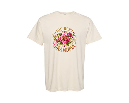 brand:Comfort Colors|color:Ivory|The Best Grandma Rose Flowers Graphic T-Shirt
