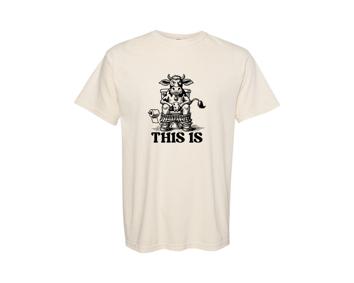 brand:Comfort Colors|color:Ivory|This Is Bullshit Bathroom Humor Graphic T-Shirt