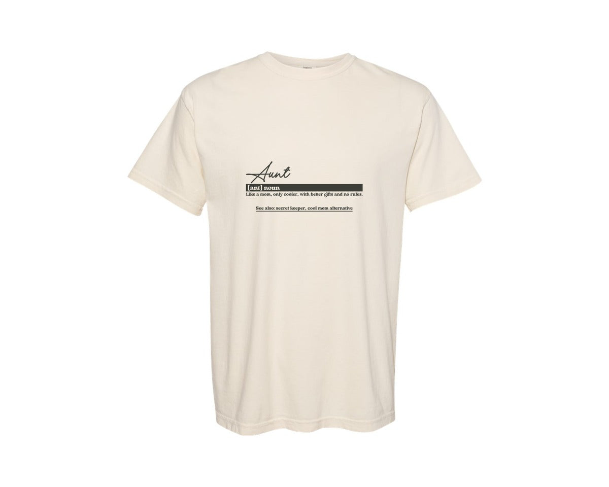 brand:Comfort Colors|color:Ivory|Aunt Funny Definition Graphic T-Shirt