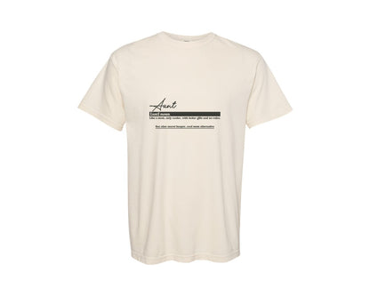 brand:Comfort Colors|color:Ivory|Aunt Funny Definition Graphic T-Shirt