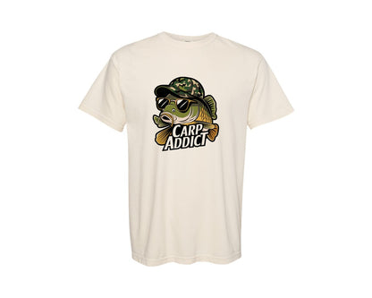 brand:Comfort Colors|color:Ivory|Carp Addict Graphic T-Shirt