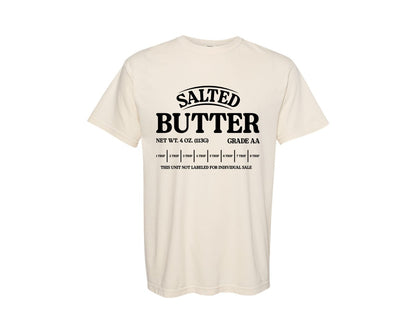 brand:Comfort Colors|color:Ivory|Salted Butter Trendy Baking Shirt Graphic T-Shirt