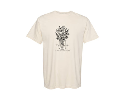 brand:Comfort Colors|color:Ivory|Motivational Floral Quote Vintage Graphic T-Shirt