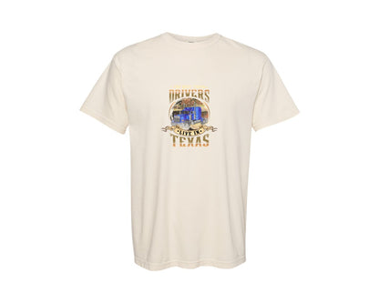 brand:Comfort Colors|color:Ivory|American Truck Driver T Shirt Design 40 Graphic T-Shirt