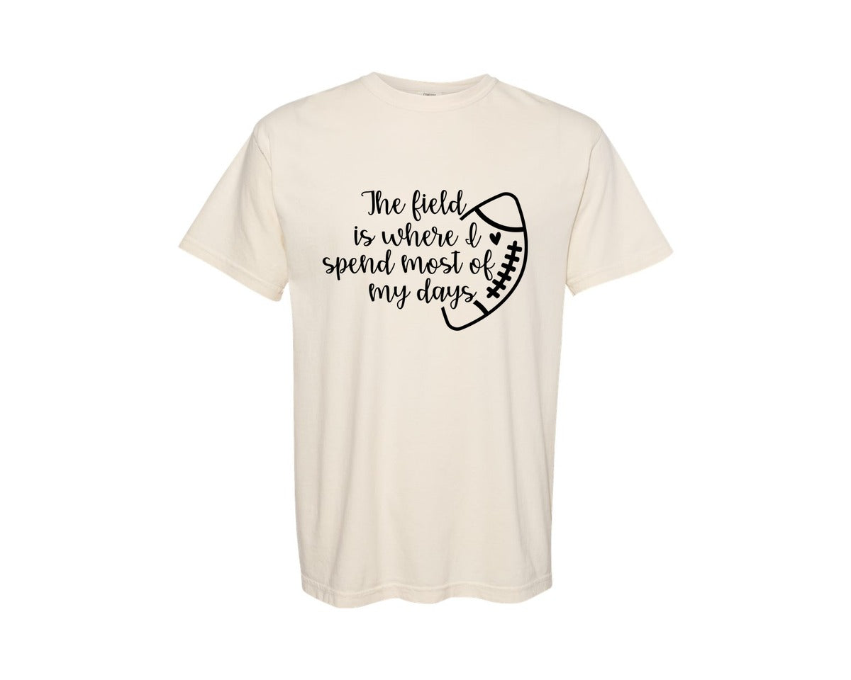 brand:Comfort Colors|color:Ivory|Football Mom 103 Graphic T-Shirt