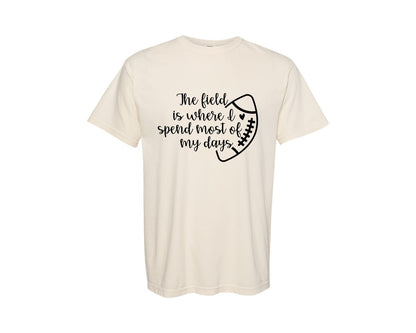 brand:Comfort Colors|color:Ivory|Football Mom 103 Graphic T-Shirt