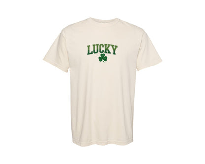 brand:Comfort Colors|color:Ivory|Lucky Shamrock St Patricks Day 8 Graphic T-Shirt
