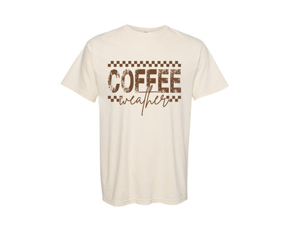 brand:Comfort Colors|color:Ivory|Coffee Weather Coffee Season 3 Graphic T-Shirt