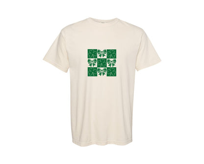 brand:Comfort Colors|color:Ivory|Checkered St Patricks Day 4 Graphic T-Shirt