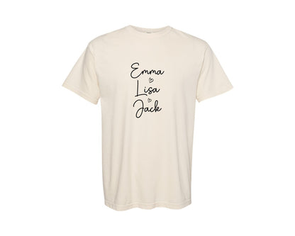 brand:Comfort Colors|color:Ivory|I Wear My Heart On My Sleeve Design 2 Graphic T-Shirt