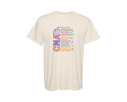 brand:Comfort Colors|color:Ivory|Cna Nurse Quotes Graphic T-Shirt