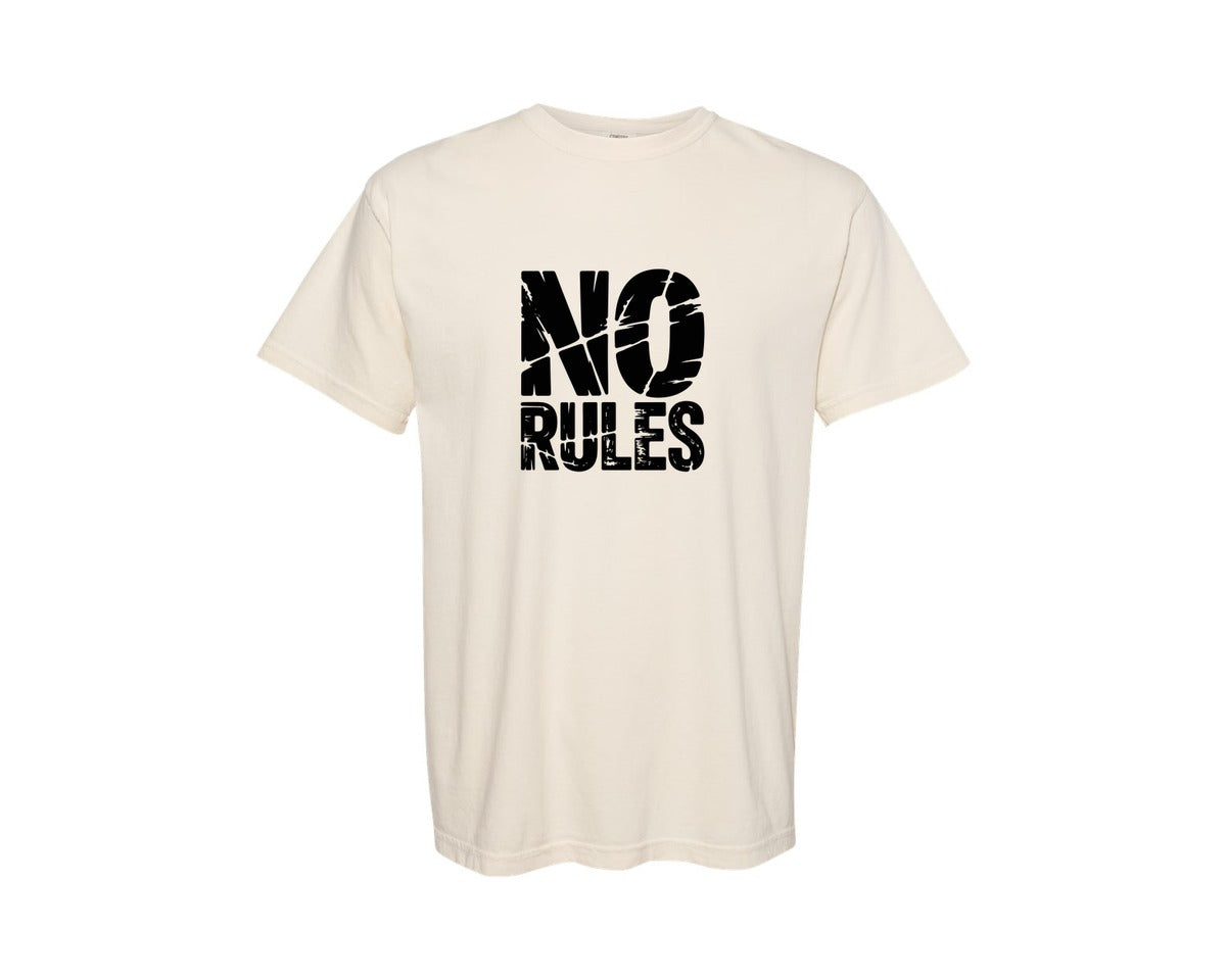 brand:Comfort Colors|color:Ivory|No Rules Bold Attitude T Shirt Graphic T-Shirt