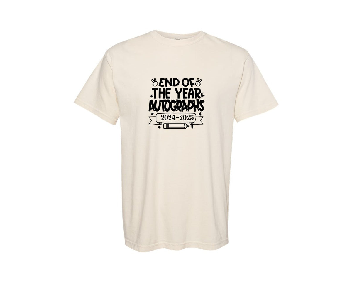 brand:Comfort Colors|color:Ivory|End Of The Year Autographs 2025 Pn Graphic T-Shirt