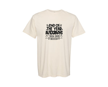 brand:Comfort Colors|color:Ivory|End Of The Year Autographs 2025 Pn Graphic T-Shirt