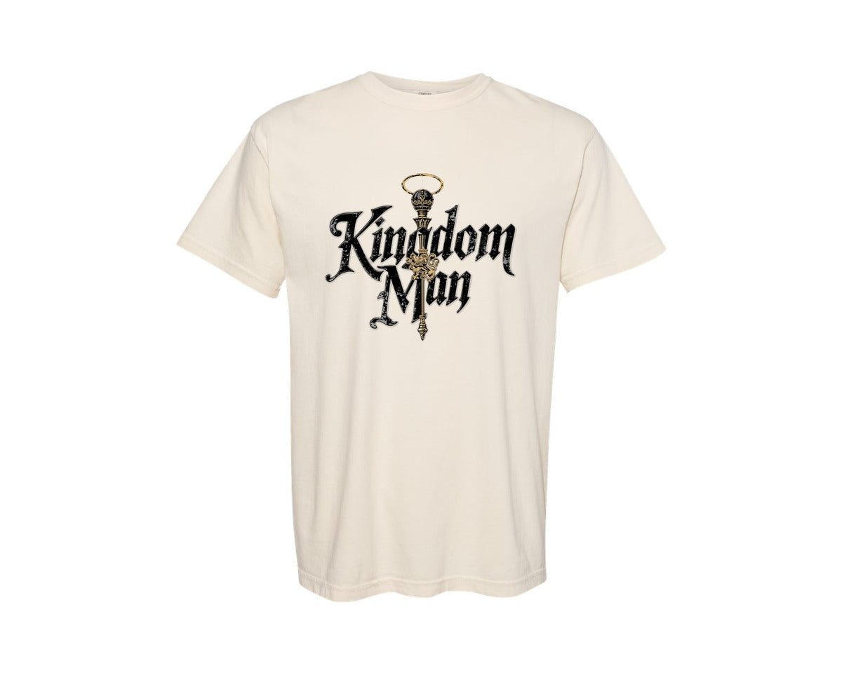 brand:Comfort Colors|color:Ivory|Kingdom Man Christian Graphic T-Shirt