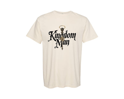 brand:Comfort Colors|color:Ivory|Kingdom Man Christian Graphic T-Shirt