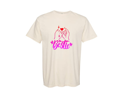 brand:Comfort Colors|color:Ivory|Bestie Pinky Promise Best Friend Graphic T-Shirt