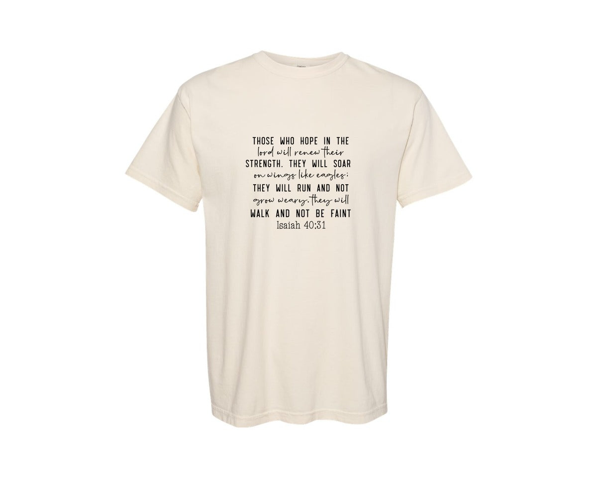 brand:Comfort Colors|color:Ivory|Get Your Hopes Up Christian Quotes Graphic T-Shirt