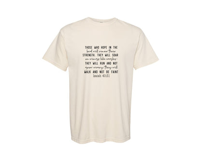 brand:Comfort Colors|color:Ivory|Get Your Hopes Up Christian Quotes Graphic T-Shirt