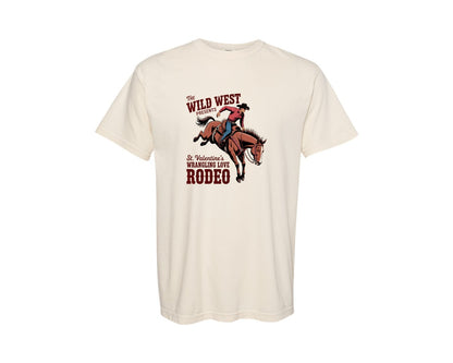 brand:Comfort Colors|color:Ivory|St Valentines Wild West Rodeo Cowboy 2 Graphic T-Shirt
