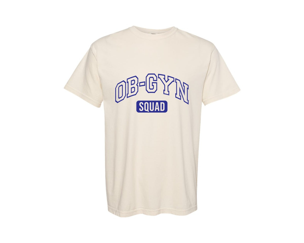 brand:Comfort Colors|color:Ivory|Ob Gyn Onc Squad At Your Cervix Graphic T-Shirt