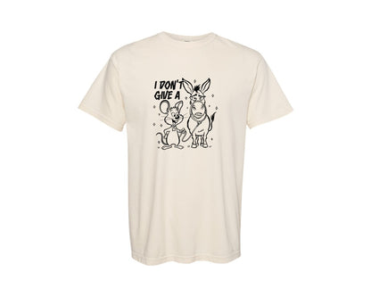 brand:Comfort Colors|color:Ivory|I Dont Give A Rats Ass Sarcasm Graphic T-Shirt